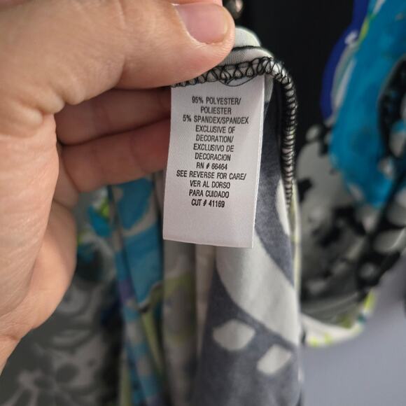 Studio I Multicolor Paisley Beaded Dress size 14 Bohemian Workwear Office Modest - Picture 6 of 8